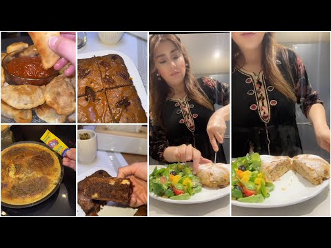 فيديو متنوع وصفة brownie au chocolat 🍫 كارانتيكا🇩🇿بصطيلة بالدجاج🤤pastel au thon 😋