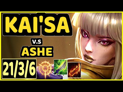 CODY SUN (KAI'SA) vs ASHE - QUADRAKILL 21/3/6 KDA BOTTOM ADC CHALLENGER GAMEPLAY - NA