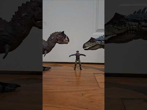 the hand trick doesn't always work #jurassicworld #jurassicworlddominion #allosaurus #carnotaurus