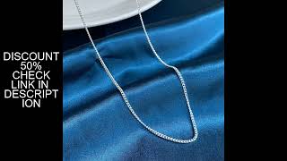 Download the video "925 Sterling Silver 2MM 40-75cm Side Chain Necklace Men Women Charm Wedding Party Gift Jewelry Chris"
