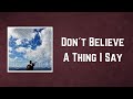 Jack Johnson - Don´t Believe A Thing I Say (Lyrics)