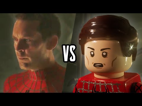 Spider-Man No Way Home in LEGO! (side by side)
