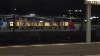 preview picture of video '西鉄妖怪ウォッチ電車(西鉄8000形電車)@大牟田駅 Nishitetsu Yo-kai watch train(EMU)@Omuta station.'