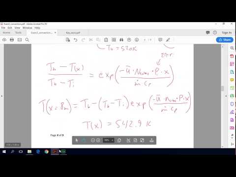 Heat Transfer Crash Course: Example exam problem: Finding fluid outlet temperature