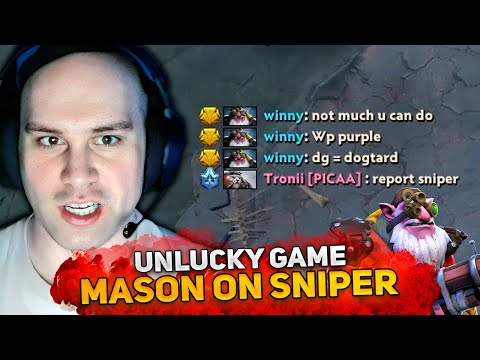 UNLUCKY GAME for MASON on SNIPER in 10.000 MMR!