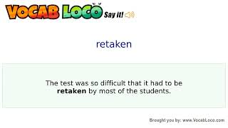 Video thumbnail for retaken