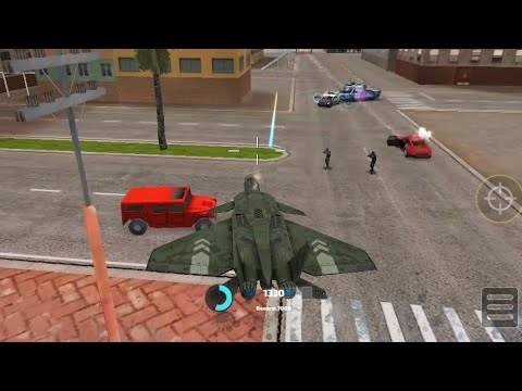 Rope Hero Vice Town - Robot Transform to Aircraft  - Android Gameplay | Gamerdude |