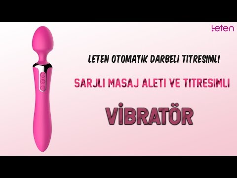 Leten 1+1 Çift Yönlü Kullanılabilen Şarjlı Masaj Aleti ve Titreşimli Vibratör