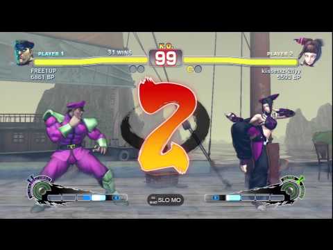 SSF4 Endless Battle - kiissesxz-2flyy (Juri) Vs FREE1UP (M.Bison)