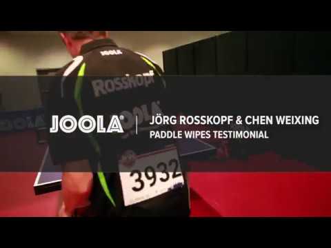 Chen Weixing and Jörg Rosskopf Try JOOLA'S New Table Tennis Wipes