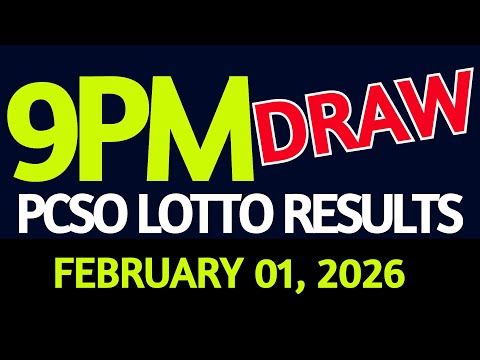 Lotto Result Today 9pm draw February 01, 2026 Sunday PCSO