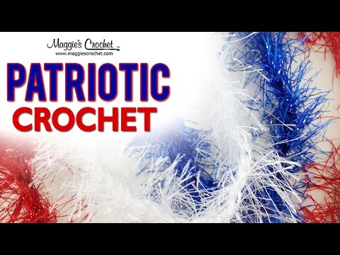 Patriotic Merry Necklace Free Crochet Pattern - Right Handed