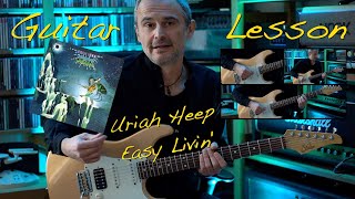 Easy Livin' (Uriah Heep) - Guitar - Lesson / Tutorial