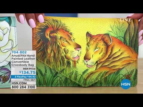 Anuschka – Umwandelbare Umhängetasche aus handbemaltem Leder