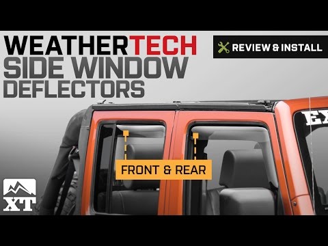 Jeep Wrangler Weathertech Front & Rear Side Window Deflectors (2007-2017 JK 4 Door) Review & Install