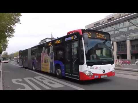 #56 Straßenbahn und Bus im Krefelder Innenstadt - 28.09.2017