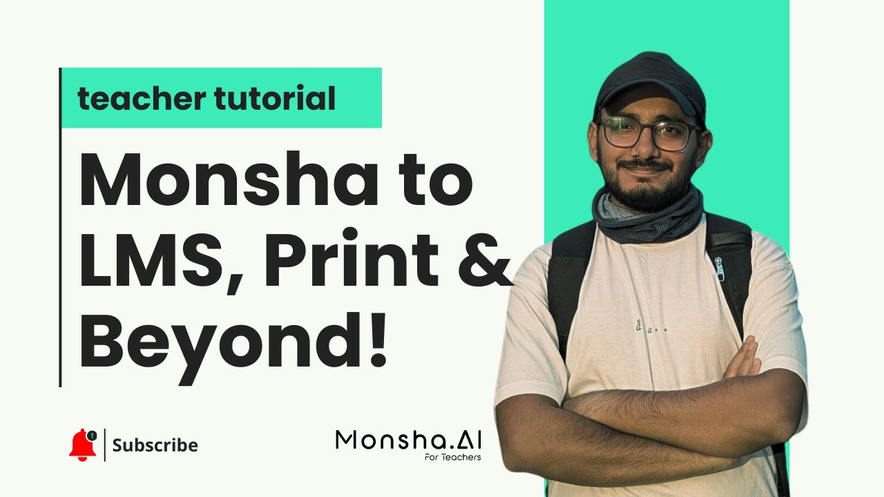 How to Export AI Teaching Resources in Monsha | PDF, Word, Google Classroom LMS & More