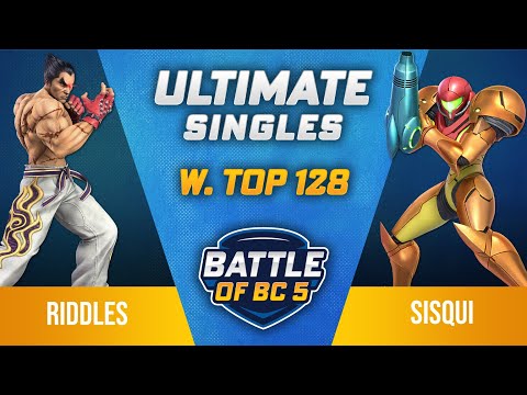 Riddles (Kazuya) vs Sisqui (Samus) - Ultimate Singles Winners Top 128 - Battle of BC 5