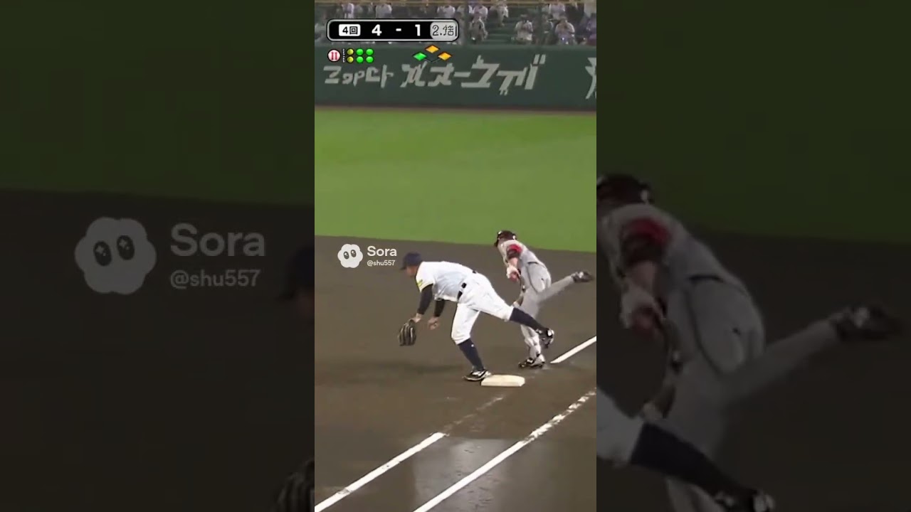 【放送事故級】球場が水没…それでも試合続行！？打球が止まった瞬間