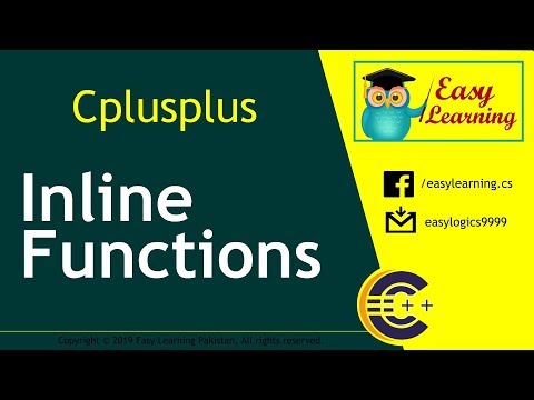 Inline Functions in C++ (HINDI/URDU) | Easy Learning Classroom Video