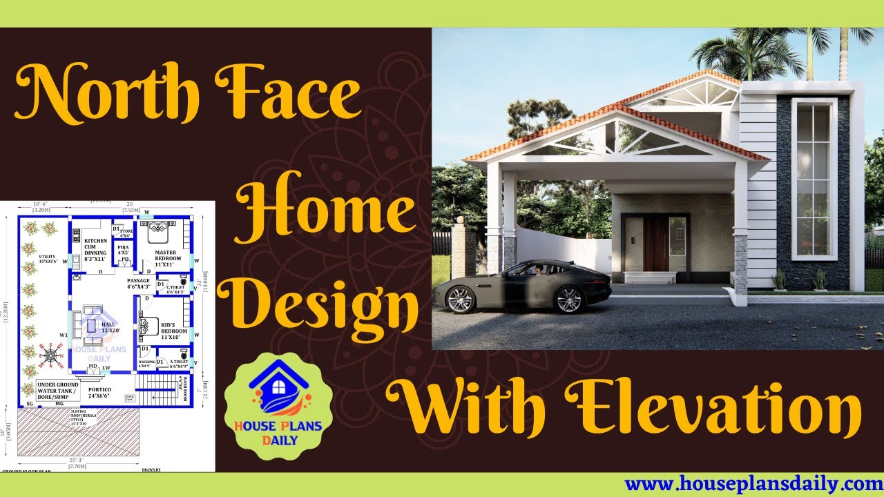 North Face Home Design with Elevation