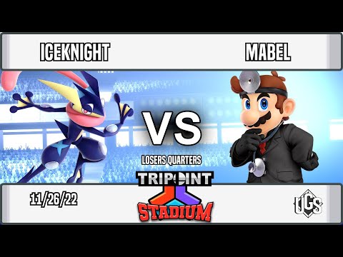 Tripoint Stadium  -  Losers Quarters  -  IceKnight(Greninja) Vs. Meowscrada(Dr Mario)