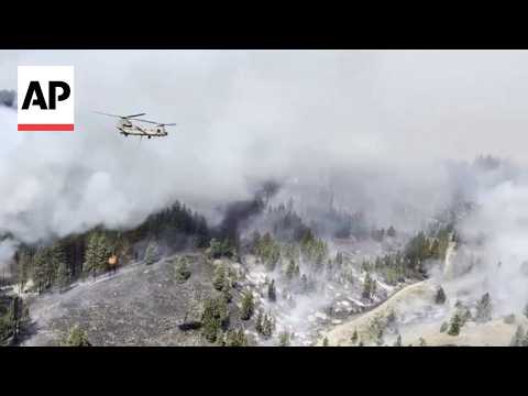 Video Thumbnail: National Guard helicopters battle Washington state wildfires