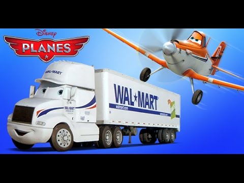 Disney/pixar Cars Toys Movies meet Planes Movie | Dusty Crophopper & Wally Hauler (walmart truck)