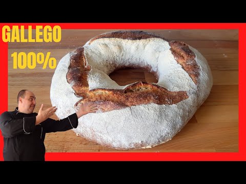 🔴Cómo hacer un PAN GALLEGO FÁCIL con MASA MADRE (Sólo 3 ingredientes) | Chef Sergio Benito