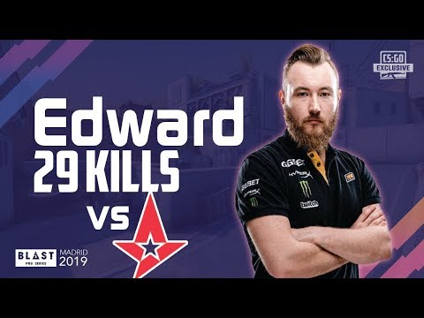 CS:GO POV - Edward 29 kills vs Astralis on Dust2 @ BLAST Pro Series Madrid 2019