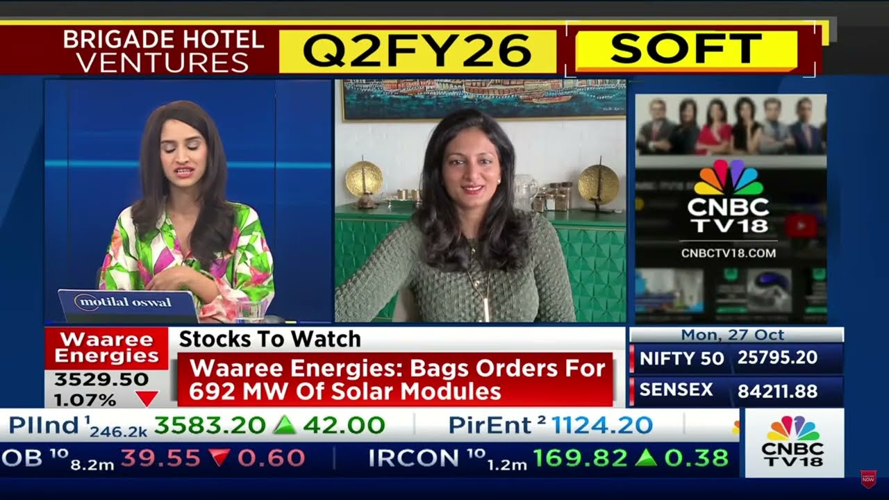 Nirupa Shankar, MD, Brigade Hotel Ventures Ltd | CNBC TV18 | Q2 FY26 Results