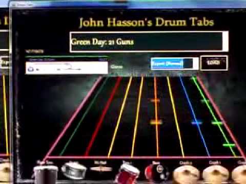 Rock band style interface for Drum Tabs