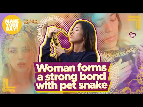 Woman forms a strong bond with pet snake | Make Your Day