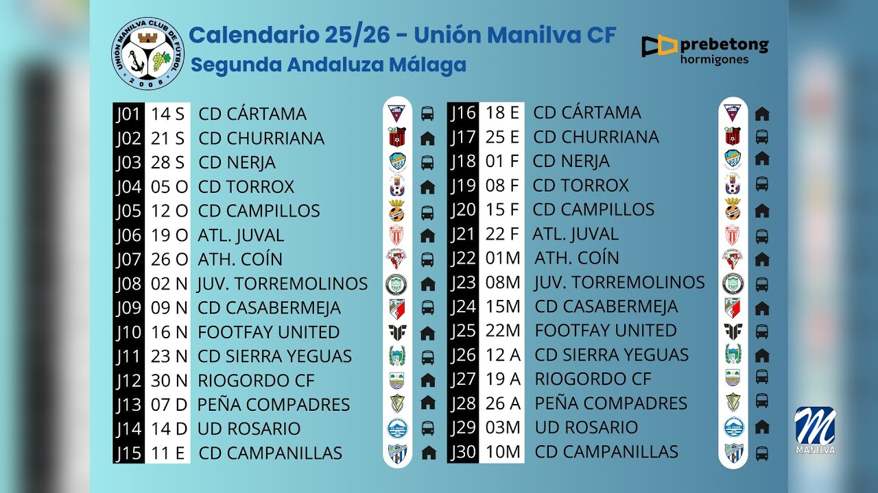 La Unión Manilva ya conoce el calendario 25/26