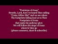 FOOTSTEPS FOOTPRINTS of JESUS We Will Follow Hymn Lyrics Words text trending sing along song music