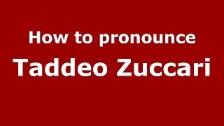 How to pronounce Taddeo Zuccari