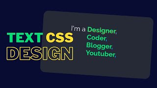 Download the video "Let's make a COOL CSS Text Design with HTML5 and CSS || [No Javascript]  @TextDesign"