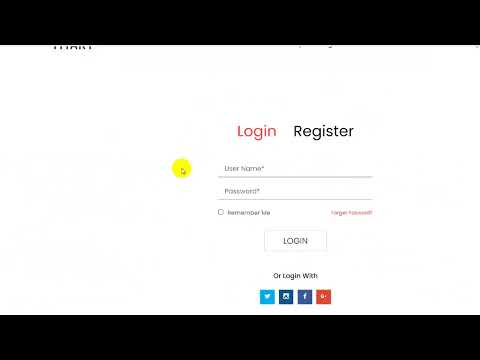 Login registration page