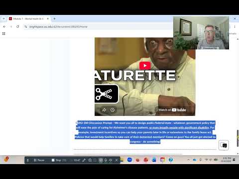 GERO 200   f2026   Module 7   Dementia & Mental Health   Video 2026 10 04 1