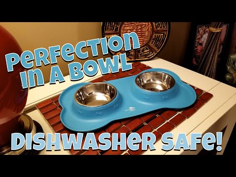 Dishwasher safe, easy to clean pet food bowl is really nice!