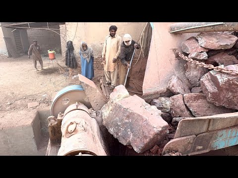 INSANE Rock Crushing Process! Massive Stone Crusher Destroying Giant Rocks | Heavy Machinery at Work