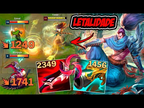 YASUO BUILD LETALIDADE COM DANO ABSURDO !! - LEAGUE OF LEGENDS