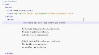 HTML návod 03   Nadpisy, odstavce a řádkování