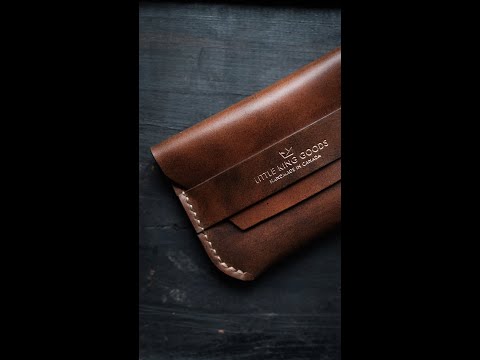 Making a handmade leather flap wallet!