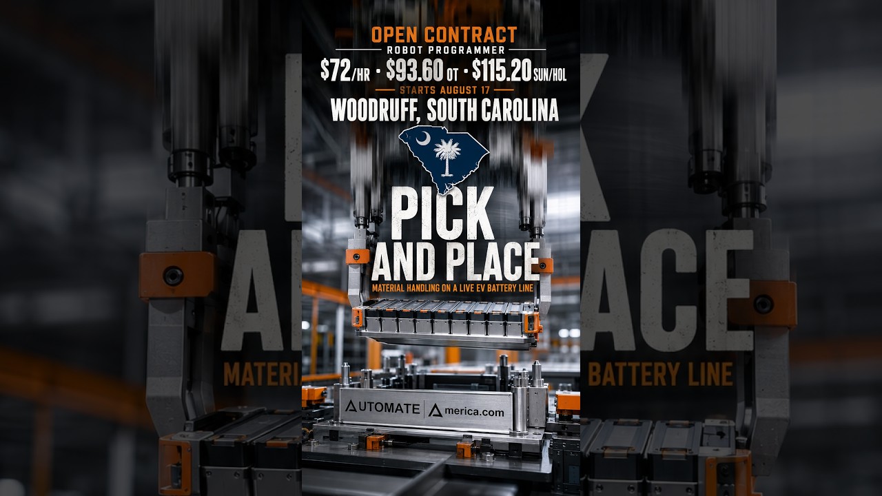 Watch the video for this contract: Robot Programmer - Woodruff, SC