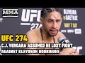 C.J. Vergara Assumed He Lost UFC 274 Fight Against Kleydson Rodrigues Before Decision | MMA Fighting