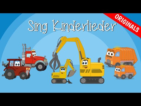 🚜Fahrzeuglieder-Mix 1: Traktor, Bagger, LKW, Müllauto | Emmalu | Sing Kinderlieder