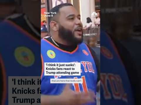 'I think it just sucks': Knicks fans react to Trump attending game