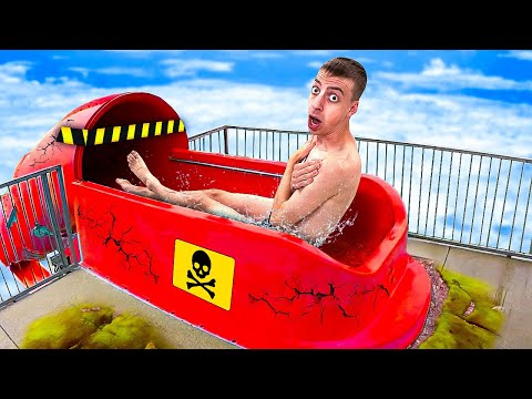 diese VERBOTENE WASSER RUTSCHE hätte ich NICHT rutschen sollen.. 😰