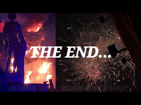 Incinération du Roi des Animaux | Carnaval de Nice 2022 | 4K